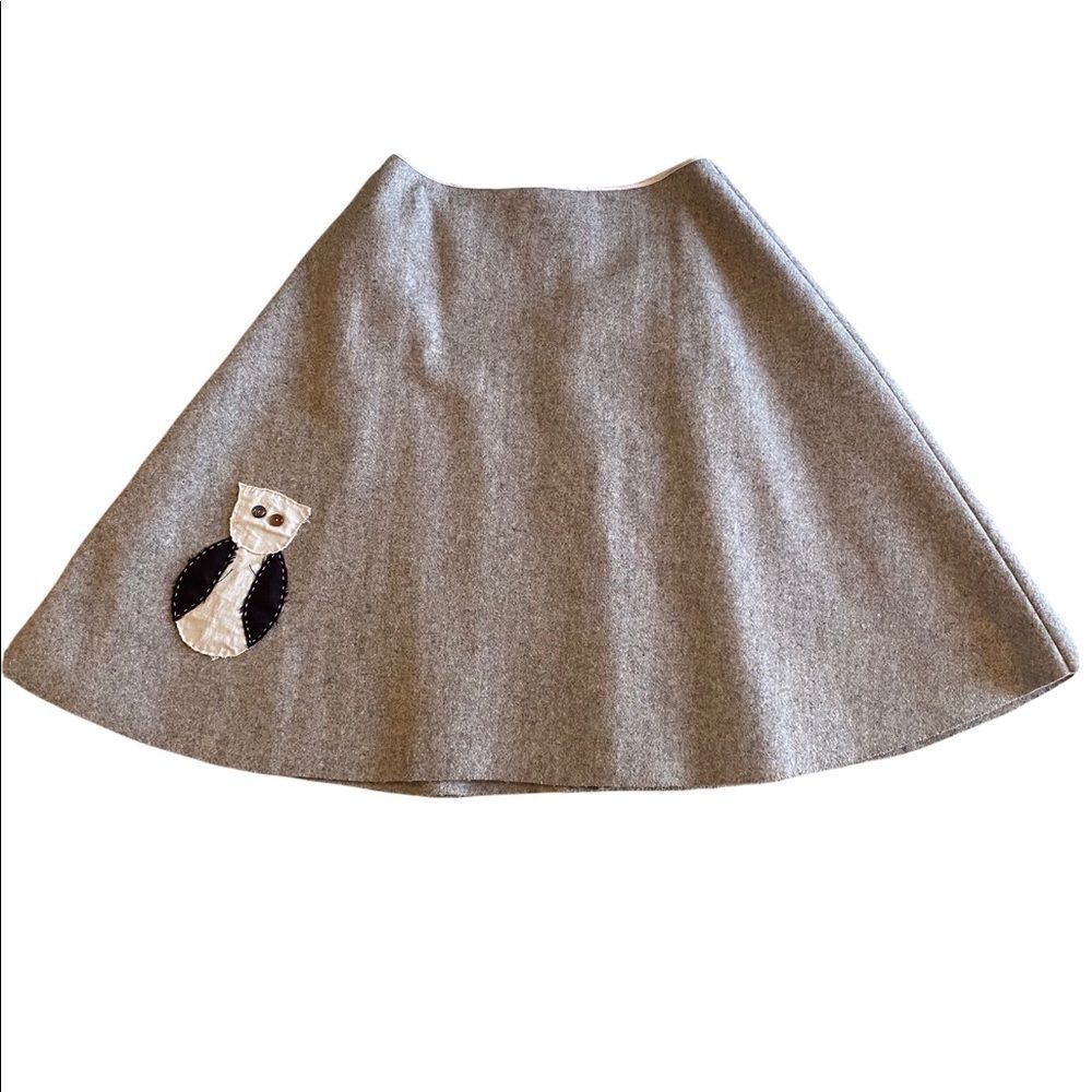 CANADIAN DESIGNER Serendipity by Kelsey McIntyre handmade A Line wool owl skirt